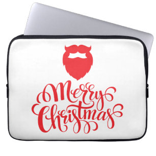 Christmas design Santa beard Laptop Sleeve