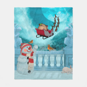 Christmas design, Santa Claus Fleece Blanket