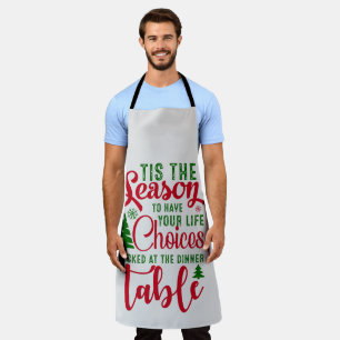 Christmas design season of choices apron