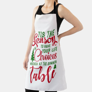 Christmas design season of choices apron