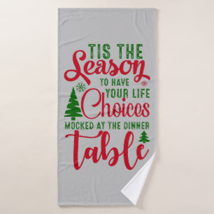 Christmas design season of choices bath towel
