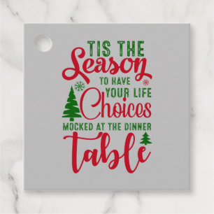 Christmas design season of choices favour tags