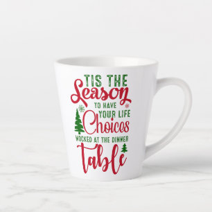 Christmas design season of choices latte mug