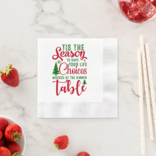 Christmas design season of choices napkin