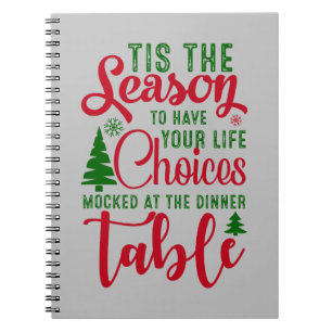 Christmas design season of choices notebook
