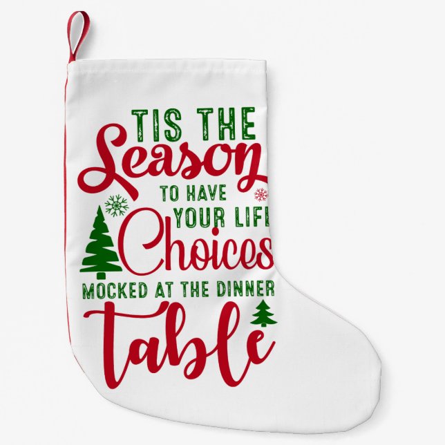 Christmas design season of choices small christmas stocking (Front)