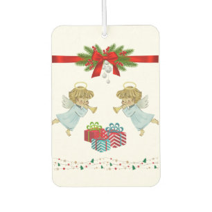 Christmas design with angels car air freshener