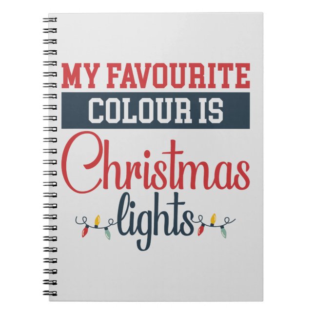 Christmas design with lights notebook (Front)