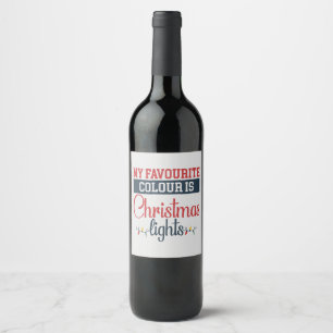 Christmas design with lights wine label