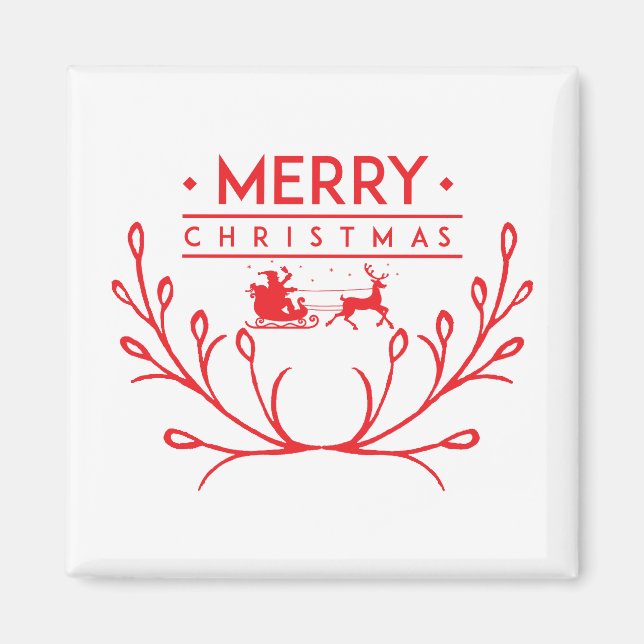 Christmas design with reindeer magnet (Front)