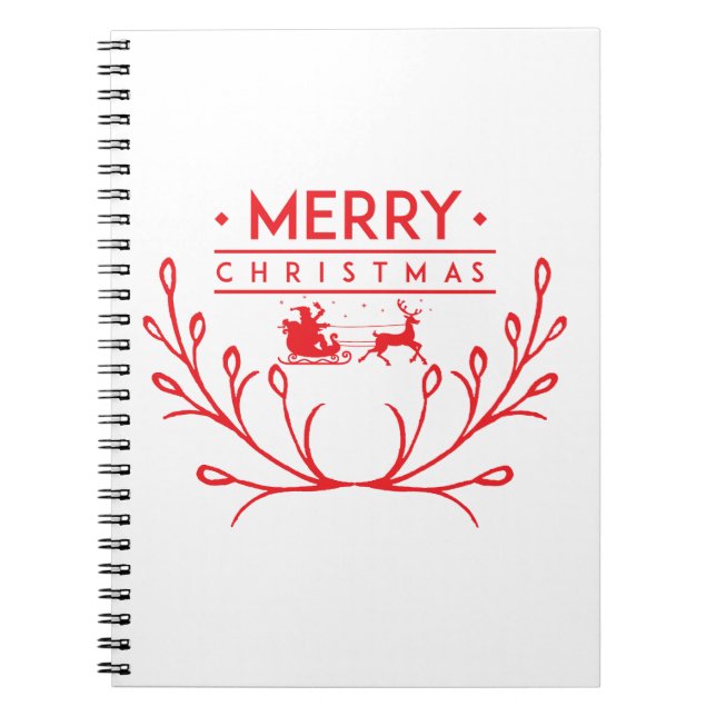Christmas design with reindeer notebook (Front)