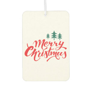 Christmas design with trees car air freshener