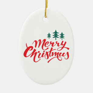 Christmas design with trees ceramic tree decoration