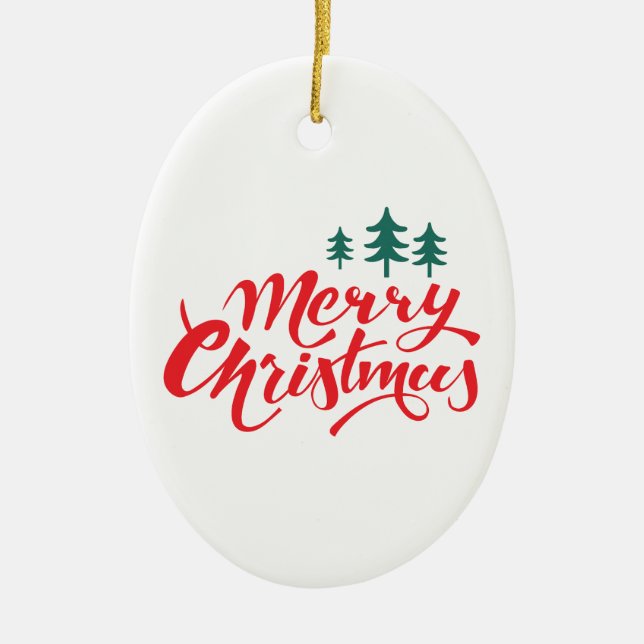 Christmas design with trees ceramic tree decoration (Front)
