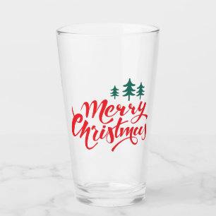 Christmas design with trees glass