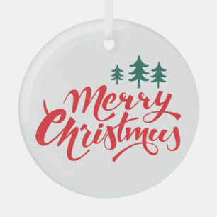 Christmas design with trees glass tree decoration