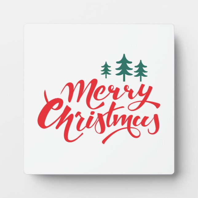 Christmas design with trees plaque (Front)