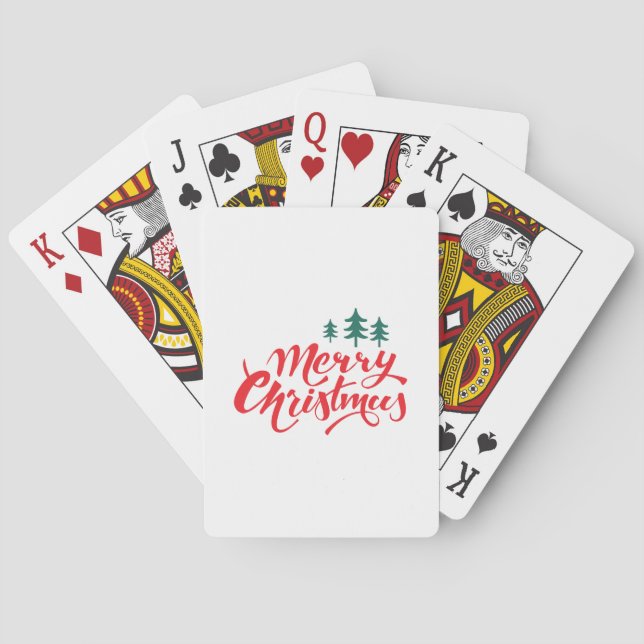 Christmas design with trees playing cards (Back)