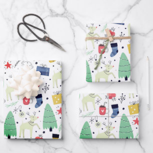 Christmas Design Wrapping Paper Sheet