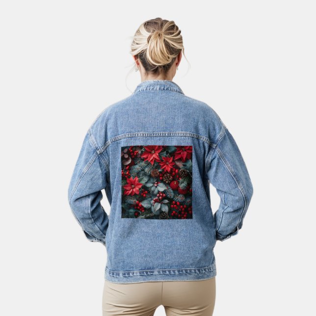 Christmas Designer Denim Jacket (Model)
