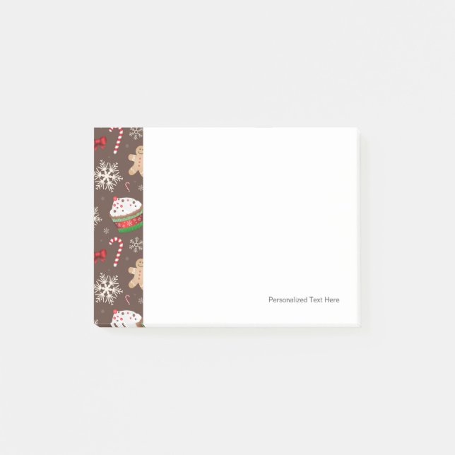 Christmas Dessert Pattern Post-it Notes (Front)