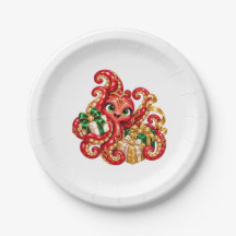 Christmas Dessert Plates – Eva the Octopus
