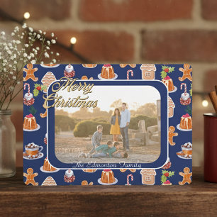 Christmas Desserts Framed Photo Christmas Holiday Card