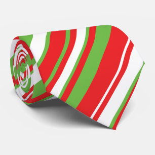 Christmas diagonal lines patterns neck tie