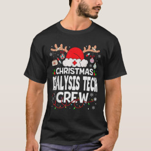 Christmas Dialysis Tech Crew Reindeer Santa Dialys T-Shirt