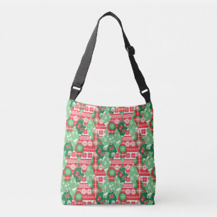 Christmas Diamond Collage Crossbody Bag