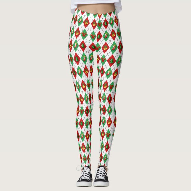 Christmas Diamonds Leggings (Front)