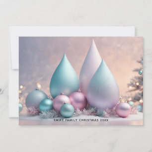 Christmas Digital Artistry 3d Soft Pastel Colours Holiday Card