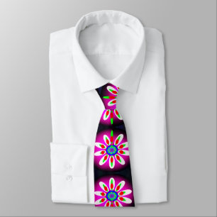 Christmas digital flowers tie