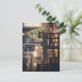 christmas dining postcard