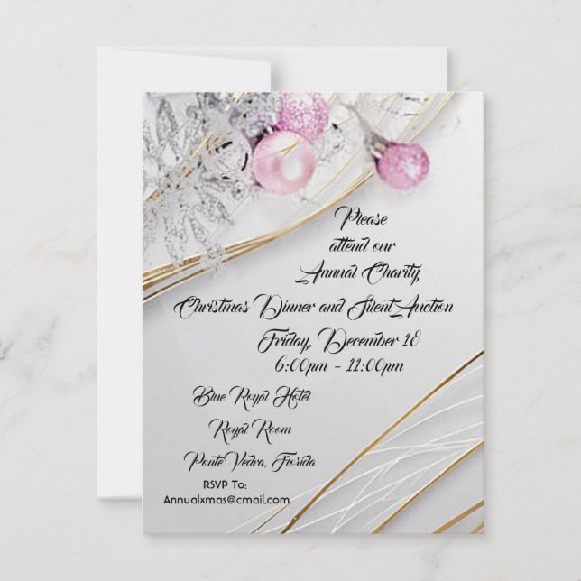 Christmas Dinner and Silent Auction Invitation (Front)