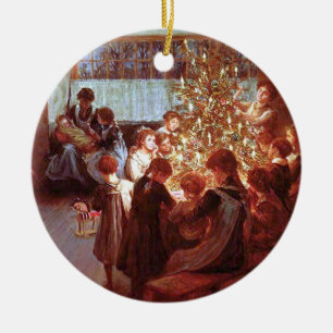 Christmas Dinner Ceramic Tree Decoration