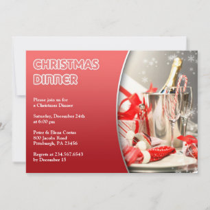 Christmas Dinner Cocktail Party Invitation