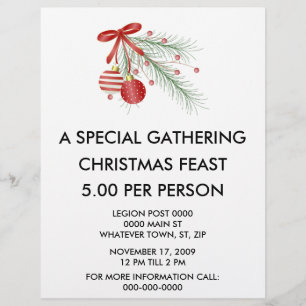 Christmas Dinner Flyer