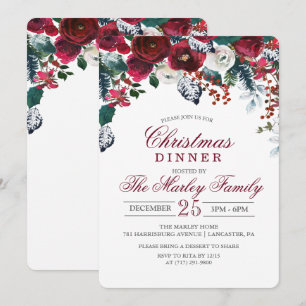 Christmas Dinner Holiday Party Invitation