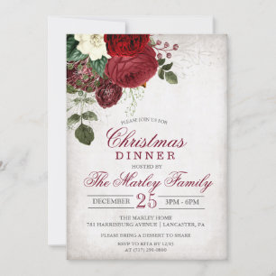 Christmas Dinner Holiday Party Invitation