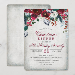 Christmas Dinner Holiday Party Invitation