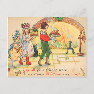 Christmas Dinner Holiday Postcard