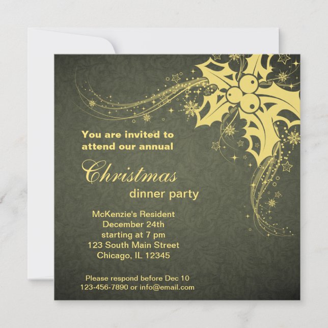 Christmas Dinner Invitation (Front)