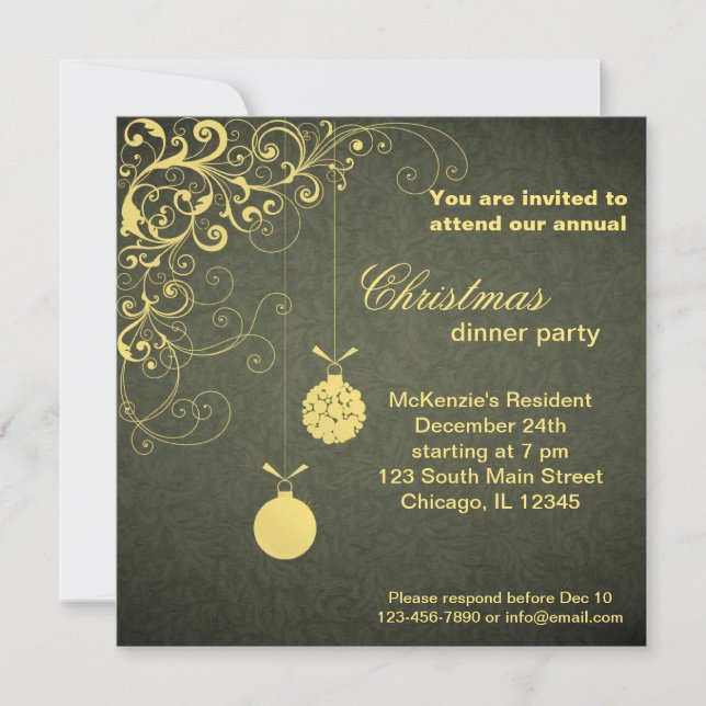 Christmas Dinner Invitation (Front)