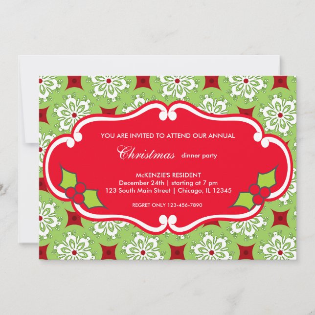 Christmas dinner invitation (Front)