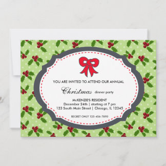 Christmas dinner invitation
