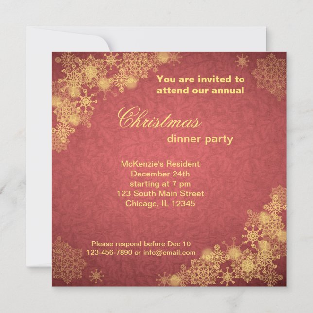 Christmas Dinner Invitation (Front)