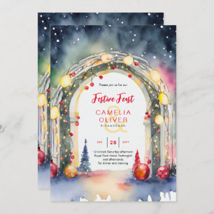 Christmas Dinner Invitation Festive Feast