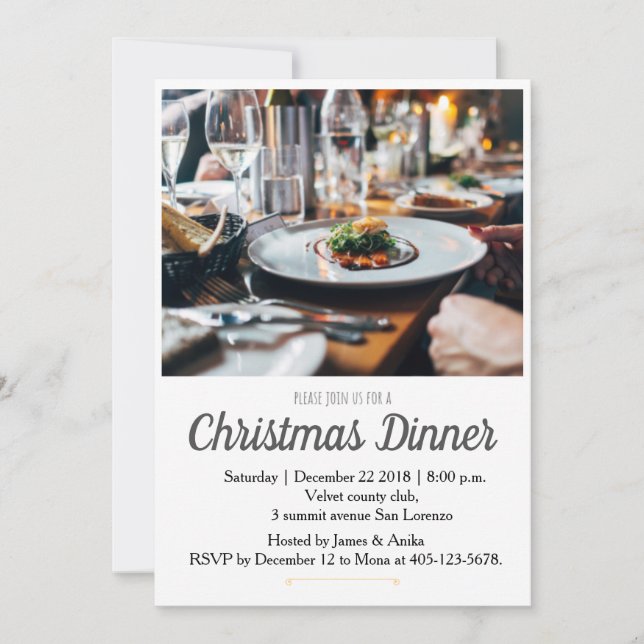 Christmas dinner invite (Front)