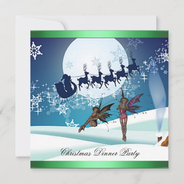 Christmas Dinner Party 8 Invitation (Front)
